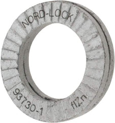 Nord-Lock - 5/16", 0.534" OD, Zinc Flake, Steel Wedge Lock Washer - Grade 2, 0.336 to 0.344" ID - Exact Tool & Supply