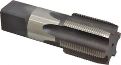 Made in USA - 1-3/4 - 12 UNS 6 Flute Bright Finish High Speed Steel Straight Flute Standard Hand Tap - Plug, Right Hand Thread, 5" OAL, 2" Thread Length, H6 Limit, Oversize - Exact Tool & Supply