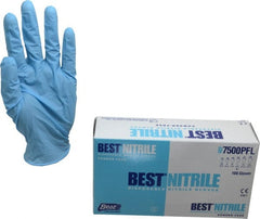 SHOWA - Size L, 4 mil, Industrial Grade, Powder Free Nitrile Disposable Gloves - Exact Tool & Supply