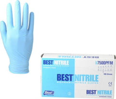 SHOWA - Size M, 4 mil, Industrial Grade, Powder Free Nitrile Disposable Gloves - Exact Tool & Supply