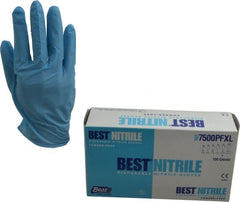 SHOWA - Size XL, 4 mil, Industrial Grade, Powder Free Nitrile Disposable Gloves - Exact Tool & Supply