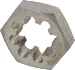 Made in USA - 2-12 UNS Thread, 3-1/2" Hex, Right Hand Thread, Hex Rethreading Die - Carbon Steel, 1" Thick - Exact Tool & Supply