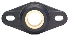 Igus - 25mm ID, 101mm OAL2-Bolt Flange Bearing - 674 Lb Dyn Cap, 75" Btw Mnt Hole Ctrs, Thermoplastic - Exact Tool & Supply