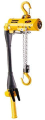 Harrington Hoist - 1/8 Ton Load Limit, 10' Max Height Top Hook Air Hoist - 48 SCFM at 90 PSI, 42 FPM Lift Speed, 12" Min Headroom, Pendant Control - Exact Tool & Supply