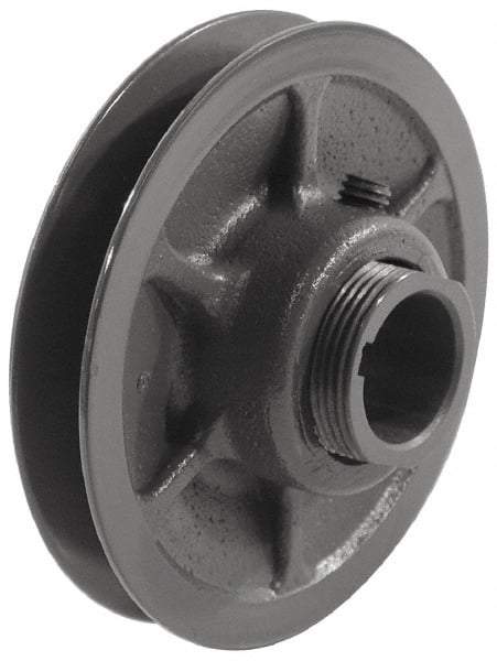 Browning - 1/2" Inside Diam x 2.87" Outside Diam, 1 Groove, Variable Pitched Sheave - Belt Section 3L, 1-11/16" Sheave Thickness, 17/32 to 25/32" Face Width - Exact Tool & Supply