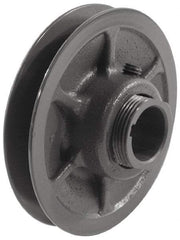 Browning - 5/8" Inside Diam x 2.87" Outside Diam, 1 Groove, Variable Pitched Sheave - Belt Section 3L, 1-11/16" Sheave Thickness, 17/32 to 25/32" Face Width - Exact Tool & Supply