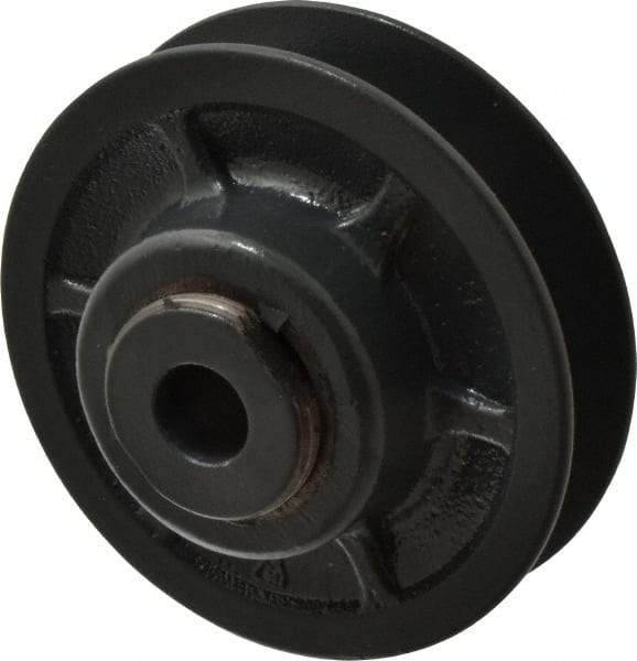 Browning - 1/2" Inside Diam x 3.15" Outside Diam, 1 Groove, Variable Pitched Sheave - Belt Sections 3L, 4L, A, 5L & B, 1-7/8" Sheave Thickness, 21/32 to 1" Face Width - Exact Tool & Supply