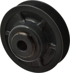 Browning - 1/2" Inside Diam x 3.15" Outside Diam, 1 Groove, Variable Pitched Sheave - Belt Sections 3L, 4L, A, 5L & B, 1-7/8" Sheave Thickness, 21/32 to 1" Face Width - Exact Tool & Supply
