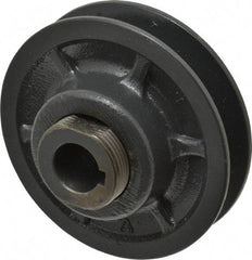 Browning - 5/8" Inside Diam x 3.15" Outside Diam, 1 Groove, Variable Pitched Sheave - Belt Sections 3L, 4L, A, 5L & B, 1-7/8" Sheave Thickness, 21/32 to 1" Face Width - Exact Tool & Supply