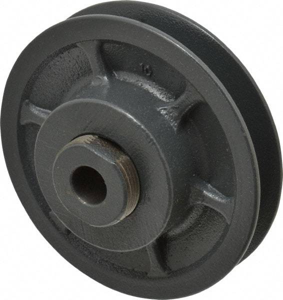 Browning - 1/2" Inside Diam x 3-3/4" Outside Diam, 1 Groove, Variable Pitched Sheave - Belt Sections 3L, 4L, A, 5L & B, 1-7/8" Sheave Thickness, 21/32 to 1-1/32" Face Width - Exact Tool & Supply