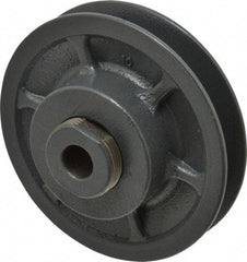 Browning - 1/2" Inside Diam x 3-3/4" Outside Diam, 1 Groove, Variable Pitched Sheave - Belt Sections 3L, 4L, A, 5L & B, 1-7/8" Sheave Thickness, 21/32 to 1-1/32" Face Width - Exact Tool & Supply