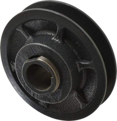 Browning - 7/8" Inside Diam x 3-3/4" Outside Diam, 1 Groove, Variable Pitched Sheave - Belt Sections 3L, 4L, A, 5L & B, 1-7/8" Sheave Thickness, 21/32 to 1-1/32" Face Width - Exact Tool & Supply