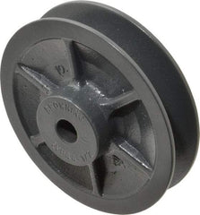 Browning - 1/2" Inside Diam x 4.15" Outside Diam, 1 Groove, Variable Pitched Sheave - Belt Sections 3L, 4L, A, 5L & B, 1-7/8" Sheave Thickness, 21/32 to 1-1/32" Face Width - Exact Tool & Supply