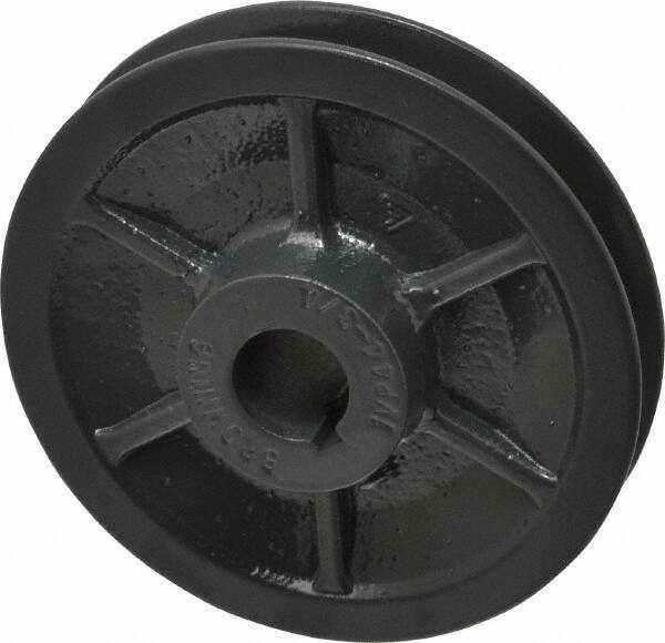 Browning - 3/4" Inside Diam x 4.15" Outside Diam, 1 Groove, Variable Pitched Sheave - Belt Sections 3L, 4L, A, 5L & B, 1-7/8" Sheave Thickness, 21/32 to 1-1/32" Face Width - Exact Tool & Supply