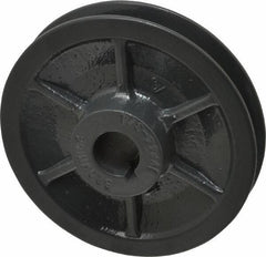 Browning - 3/4" Inside Diam x 4.15" Outside Diam, 1 Groove, Variable Pitched Sheave - Belt Sections 3L, 4L, A, 5L & B, 1-7/8" Sheave Thickness, 21/32 to 1-1/32" Face Width - Exact Tool & Supply
