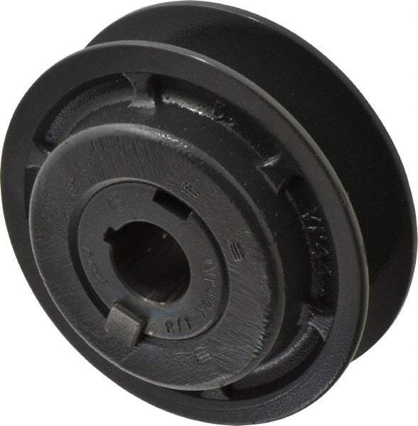 Browning - 7/8" Inside Diam x 4.15" Outside Diam, 1 Groove, Variable Pitched Sheave - Belt Sections 3L, 4L, A, 5L & B, 1-7/8" Sheave Thickness, 21/32 to 1-1/32" Face Width - Exact Tool & Supply