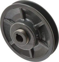 Browning - 5/8" Inside Diam x 4-3/4" Outside Diam, 1 Groove, Variable Pitched Sheave - Belt Sections 3L, 4L, A, 5L & B, 1-15/16" Sheave Thickness, 11/16 to 1-1/16" Face Width - Exact Tool & Supply