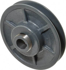 Browning - 3/4" Inside Diam x 4-3/4" Outside Diam, 1 Groove, Variable Pitched Sheave - Belt Sections 3L, 4L, A, 5L, B & 5V, 1-15/16" Sheave Thickness, 11/16 to 1-1/16" Face Width - Exact Tool & Supply