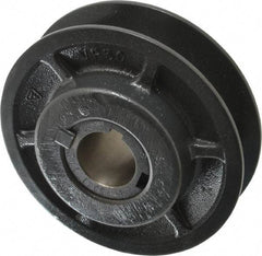 Browning - 1-1/8" Inside Diam x 4-3/4" Outside Diam, 1 Groove, Variable Pitched Sheave - Belt Sections 3L, 4L, A, 5L & B, 2-5/32" Sheave Thickness, 21/32 to 1-1/32" Face Width - Exact Tool & Supply