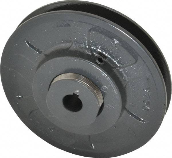 Browning - 5/8" Inside Diam x 5.35" Outside Diam, 1 Groove, Variable Pitched Sheave - Belt Sections 3L, 4L, A, 5L & B, 1-7/8" Sheave Thickness, 11/16 to 1-1/16" Face Width - Exact Tool & Supply