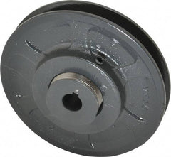 Browning - 5/8" Inside Diam x 5.35" Outside Diam, 1 Groove, Variable Pitched Sheave - Belt Sections 3L, 4L, A, 5L & B, 1-7/8" Sheave Thickness, 11/16 to 1-1/16" Face Width - Exact Tool & Supply