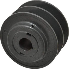 Browning - 7/8" Inside Diam x 3.95" Outside Diam, 2 Groove, Variable Pitched Sheave - Belt Sections 3L, 4L, A, 5L & B, 3" Sheave Thickness, 1-3/8 to 2" Face Width - Exact Tool & Supply