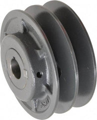 Browning - 7/8" Inside Diam x 4-3/4" Outside Diam, 2 Groove, Variable Pitched Sheave - Belt Sections 3L, 4L, A, 5L & B, 3" Sheave Thickness, 1-3/8 to 2" Face Width - Exact Tool & Supply