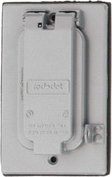 Thomas & Betts - Electrical Outlet Box Aluminum GFCI Receptacle Cover - Includes Gasket & Screw - Exact Tool & Supply
