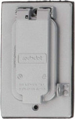 Thomas & Betts - Electrical Outlet Box Aluminum GFCI Receptacle Cover - Includes Gasket & Screw - Exact Tool & Supply