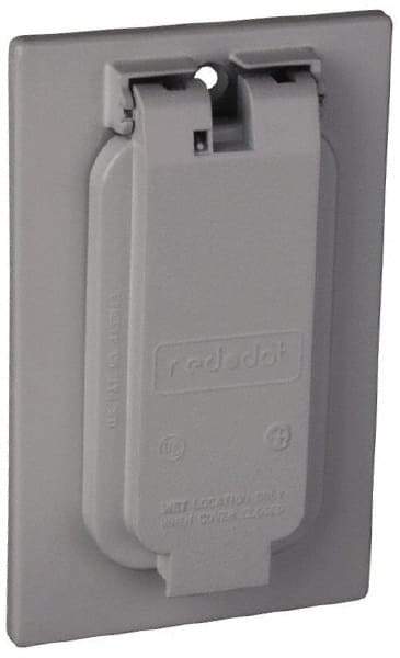 Thomas & Betts - Electrical Outlet Box Aluminum GFCI Receptacle Cover - Includes Gasket & Screw - Exact Tool & Supply