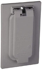Thomas & Betts - Electrical Outlet Box Aluminum GFCI Receptacle Cover - Includes Gasket & Screw - Exact Tool & Supply