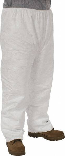 Dupont - Size 2XL, Tyvek General Purpose Work Pants - 26-1/2 Inch Waist, 29-1/2 Inch Inseam, White - Exact Tool & Supply