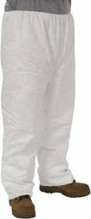 Dupont - Size 2XL, Tyvek General Purpose Work Pants - 26-1/2 Inch Waist, 29-1/2 Inch Inseam, White - Exact Tool & Supply