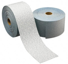 Norton - 6" Diam, 80 Grit Ceramic Adhesive PSA Disc - Coarse Grade, Blue & White, B Weighted Backing, Flexible - Exact Tool & Supply