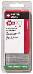 Porter-Cable - 18 Gauge 2" Long Brad Nails for Power Nailers - Grade 2 Steel, Galvanized Finish, Brad Head, Chisel Point - Exact Tool & Supply