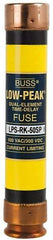 Cooper Bussmann - 300 VDC, 600 VAC, 50 Amp, Time Delay General Purpose Fuse - Fuse Holder Mount, 5-1/2" OAL, 100 at DC, 300 at AC (RMS) kA Rating, 1-1/16" Diam - Exact Tool & Supply