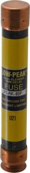 Cooper Bussmann - 300 VDC, 600 VAC, 8 Amp, Time Delay General Purpose Fuse - Fuse Holder Mount, 127mm OAL, 100 at DC, 300 at AC (RMS) kA Rating, 13/16" Diam - Exact Tool & Supply