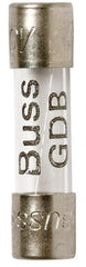 Cooper Bussmann - 250 VAC, 32 VDC, 0.125 Amp, Fast-Acting Miniature Glass Fuse - 20mm OAL, 5mm Diam - Exact Tool & Supply