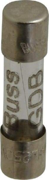 Cooper Bussmann - 250 VAC, 32 VDC, 0.25 Amp, Fast-Acting Miniature Glass Fuse - 20mm OAL, 5mm Diam - Exact Tool & Supply