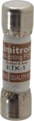 Cooper Bussmann - 600 VAC, 1 Amp, Fast-Acting General Purpose Fuse - Fuse Holder Mount, 1-1/2" OAL, 100 at AC kA Rating, 13/32" Diam - Exact Tool & Supply