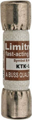 Cooper Bussmann - 600 VAC, 0.13 Amp, Fast-Acting General Purpose Fuse - Fuse Holder Mount, 1-1/2" OAL, 100 at AC kA Rating, 13/32" Diam - Exact Tool & Supply