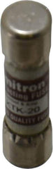 Cooper Bussmann - 600 VAC, 20 Amp, Fast-Acting General Purpose Fuse - Fuse Holder Mount, 1-1/2" OAL, 100 at AC kA Rating, 13/32" Diam - Exact Tool & Supply