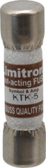Cooper Bussmann - 600 VAC, 5 Amp, Fast-Acting General Purpose Fuse - Fuse Holder Mount, 1-1/2" OAL, 100 at AC kA Rating, 13/32" Diam - Exact Tool & Supply