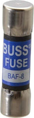 Cooper Bussmann - 250 VAC, 8 Amp, Fast-Acting General Purpose Fuse - Fuse Holder Mount, 1-1/2" OAL, 10 at 125 V kA Rating, 13/32" Diam - Exact Tool & Supply