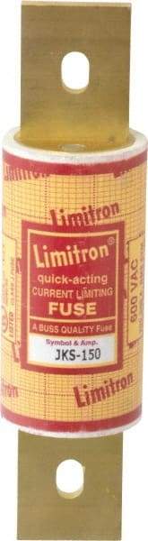 Cooper Bussmann - 600 VAC, 150 Amp, Fast-Acting General Purpose Fuse - Bolt-on Mount, 5-3/4" OAL, 200 (RMS) kA Rating, 1-5/8" Diam - Exact Tool & Supply