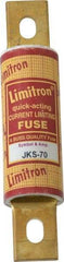 Cooper Bussmann - 600 VAC, 70 Amp, Fast-Acting General Purpose Fuse - Bolt-on Mount, 4-5/8" OAL, 200 (RMS) kA Rating, 1-1/8" Diam - Exact Tool & Supply