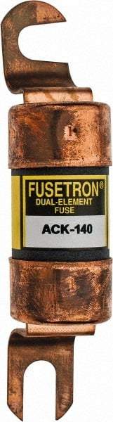 Cooper Bussmann - 140 Amp Time Delay Fast-Acting Forklift & Truck Fuse - 72VAC, 72VDC, 4.72" Long x 1" Wide, Littelfuse CCK140, Bussman ACK-140, Ferraz Shawmut ACK140 - Exact Tool & Supply