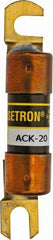 Cooper Bussmann - 20 Amp Time Delay Fast-Acting Forklift & Truck Fuse - 125VAC, 125VDC, 3.07" Long x 0.5" Wide, Littelfuse CCK020, Bussman ACK-20, Ferraz Shawmut ACK120 - Exact Tool & Supply