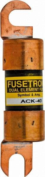 Cooper Bussmann - 40 Amp Time Delay Fast-Acting Forklift & Truck Fuse - 125VAC, 125VDC, 3.74" Long x 0.75" Wide, Littelfuse CCK040, Bussman ACK-40, Ferraz Shawmut ACK40 - Exact Tool & Supply