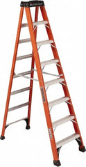 Louisville - 5 Steps, 10' High, Type IAA Rating, Fiberglass Step Ladder - Exact Tool & Supply